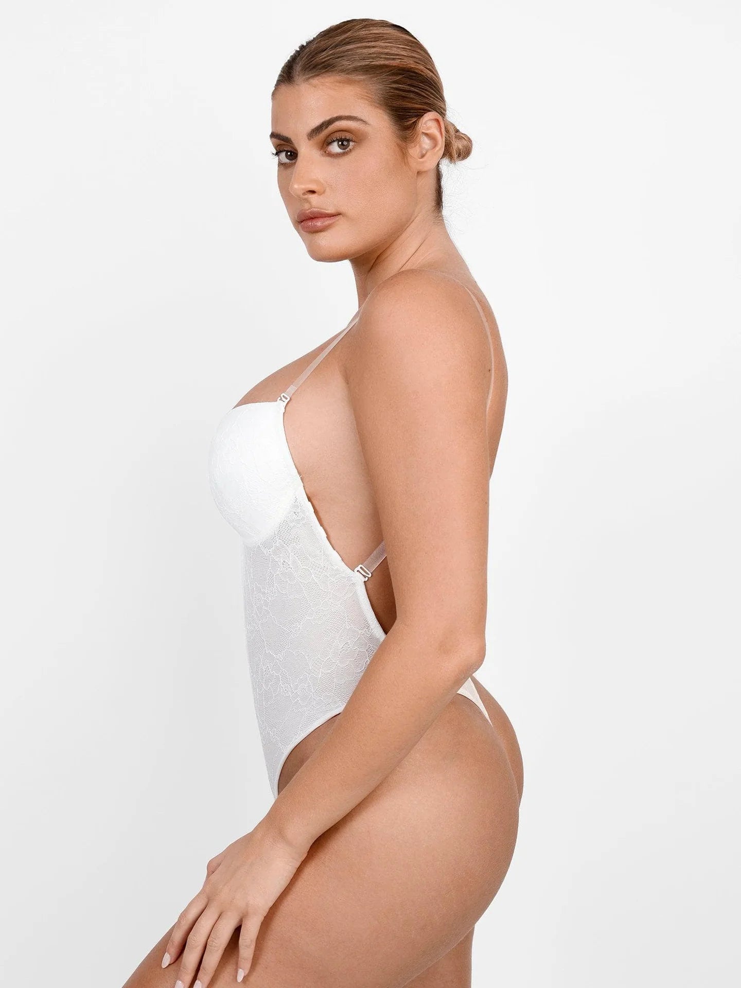 Bodysuit FitGlam® string en dentelle avec dos plongeant en U