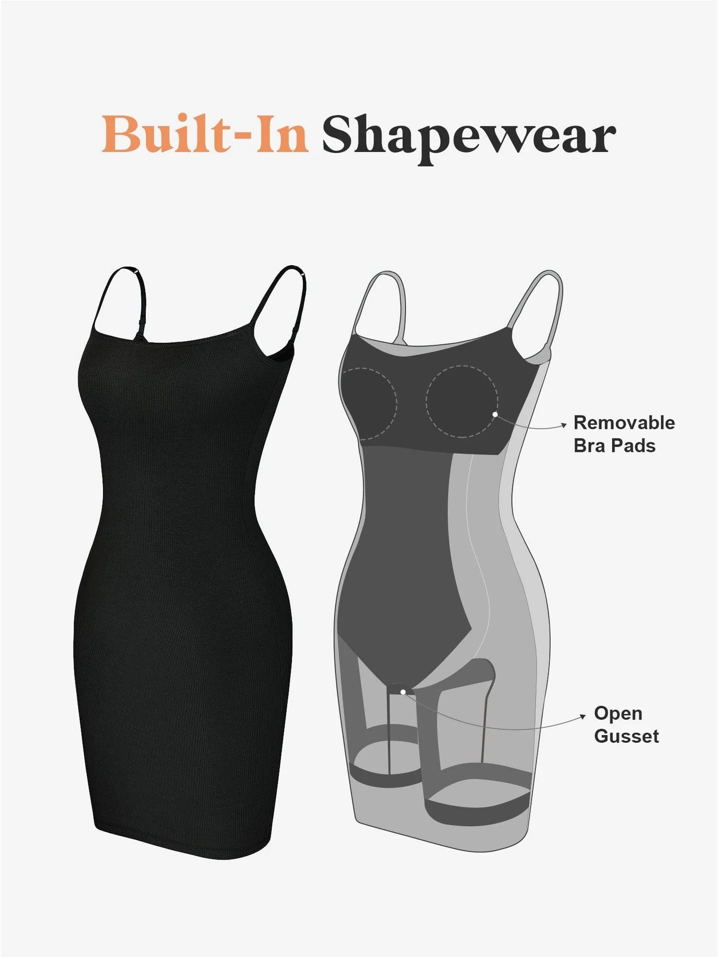 Mini-Robe FitGlam® à soutien intégré