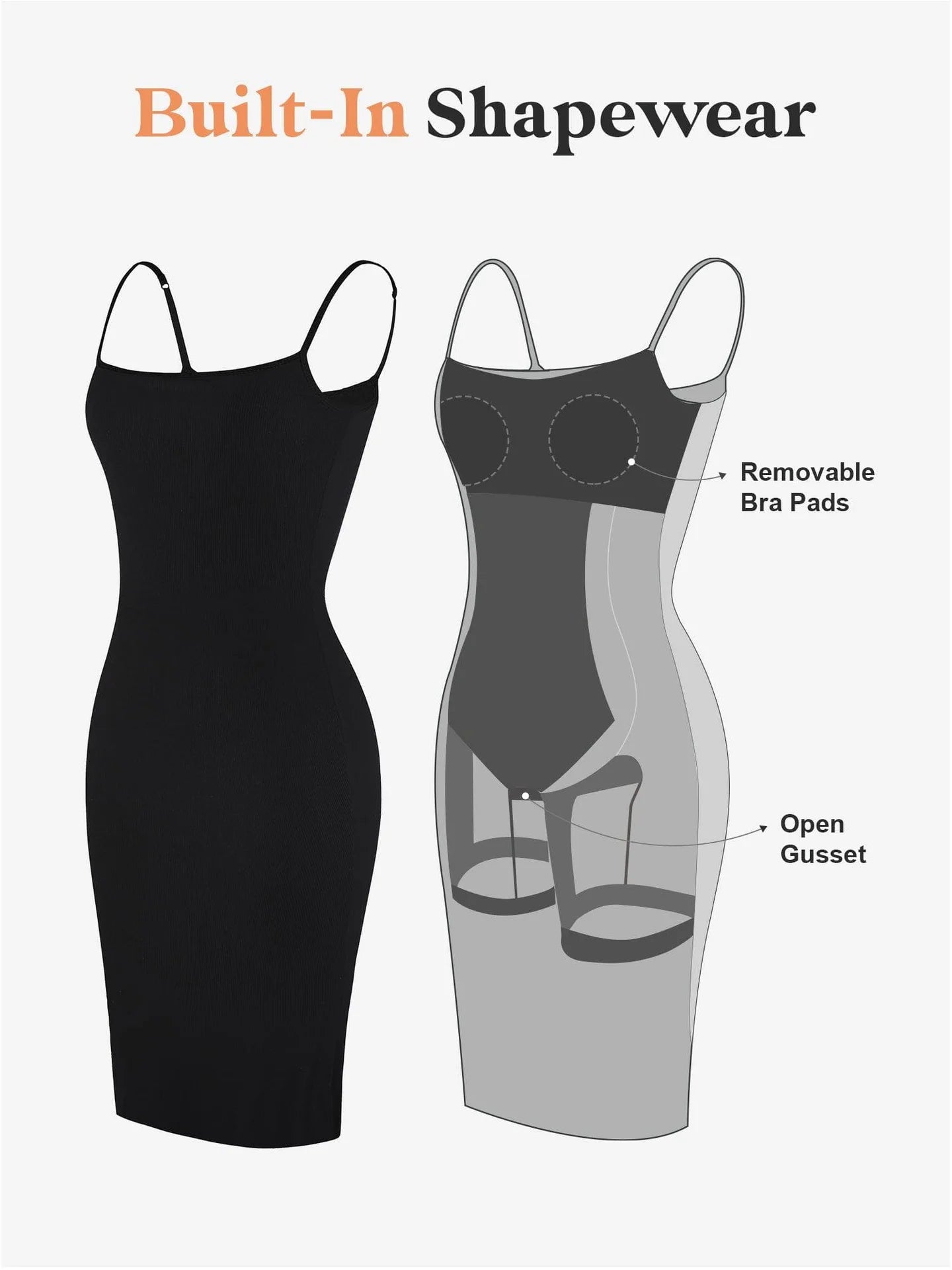 Mid-Robe FitGlam® à soutien intégré
