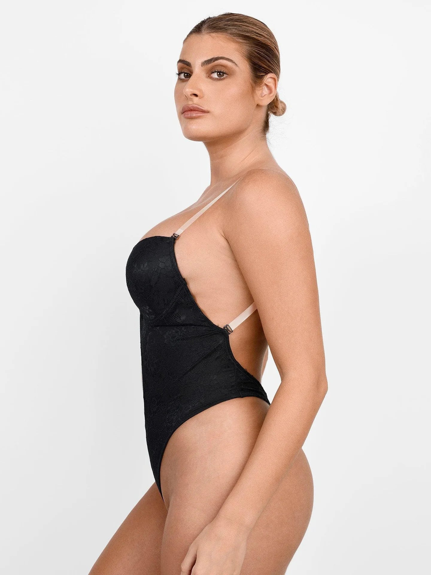 Bodysuit FitGlam® string en dentelle avec dos plongeant en U